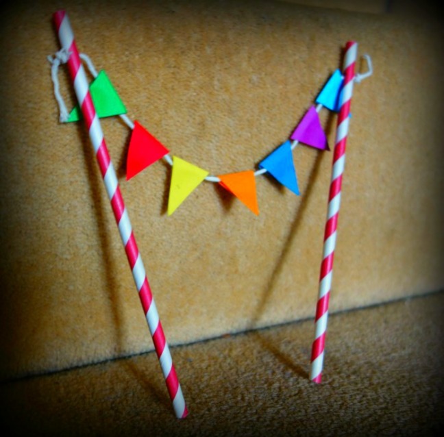 bunting cake topper